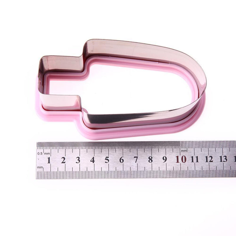 Stainless Steel Creative Ice-lolly Shape Watermelon Cutter Spoon Mode Pink
