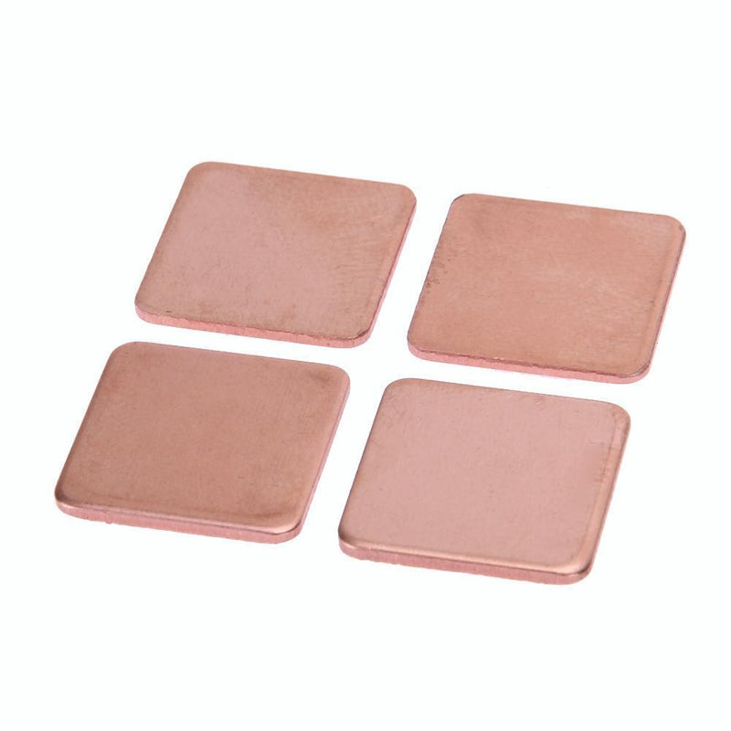 20pcs/Lot 15*15mm 1.2mm 1.5mm 1.8mm 2mm DIY Copper Shim Thermal Pad Cooler