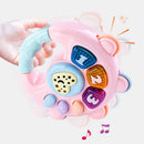 Baby Rattle Music Flashing Infant Pat Hand Bell Early Educational Toys (C) Newly