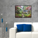 Round Diamond Painting Embroidery Picture Castle House Needlework Home Mosaic