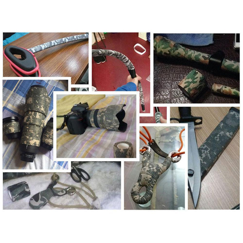 20Roll First Aid Camouflage Anti-slip Self-Adhesive Elastic Bandage  (F)