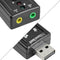 USB PC Laptop To Mic Speaker Headphone 7.1 Channel Audio Adapter Card Sound E1G9