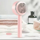 One-key Self-cleaning Hair Brush Anti-Static Airbag Massage Comb (Pink)