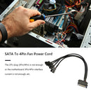 PC 1 to 3 4 5 4-Pin Cooling Fan Hub Splitter Cable 12V SATA Power Supply Adapter
