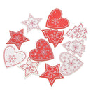 10pcs 5cm Wood Christmas Hanging Ornaments Pendant DIY Xmas Tree Decor (L)