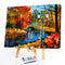 Bridge in the Forest Oil Paint By Number Kit DIY Acrylic Painting on Canvas
