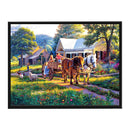 Full Embroidery Canvas Stamped 11CT Cross Stitch Farm View Kit (SZX-C327) Newly