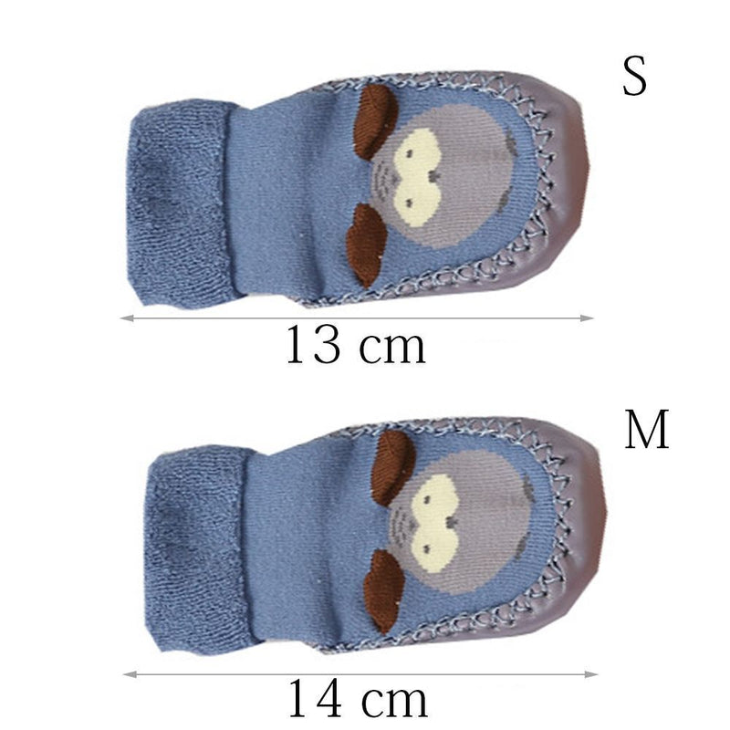 Winter Cartoon Non-slip Rubber Soles Toddler Socks Warm Terry Thicken Slippers