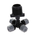 10pcs 4 Outlet Micro Spray Cooling Garden Irrigation Sprinkler w/ Connector