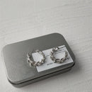 Wedding Jewelry Metal Round Earrings Geometric Hollow Chain Hoop Earrings