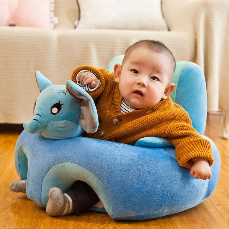 Creative Cartoon Baby Sofa Cover Learn to Sit Seat Feeding Chair Case (D) Newly