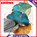 Frameless Painting By Numbers Gingko Leaves DIY Handmade Drawing On Canvas Craft