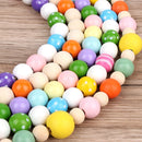 DIY Rabbit Farmhouse Rustic Beads Easter Tassel Easter Wood Beads Tassel