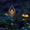 Metal Iron Art Solar Powered Flame LED Lights Hanging Wind Chimes Windows Decor