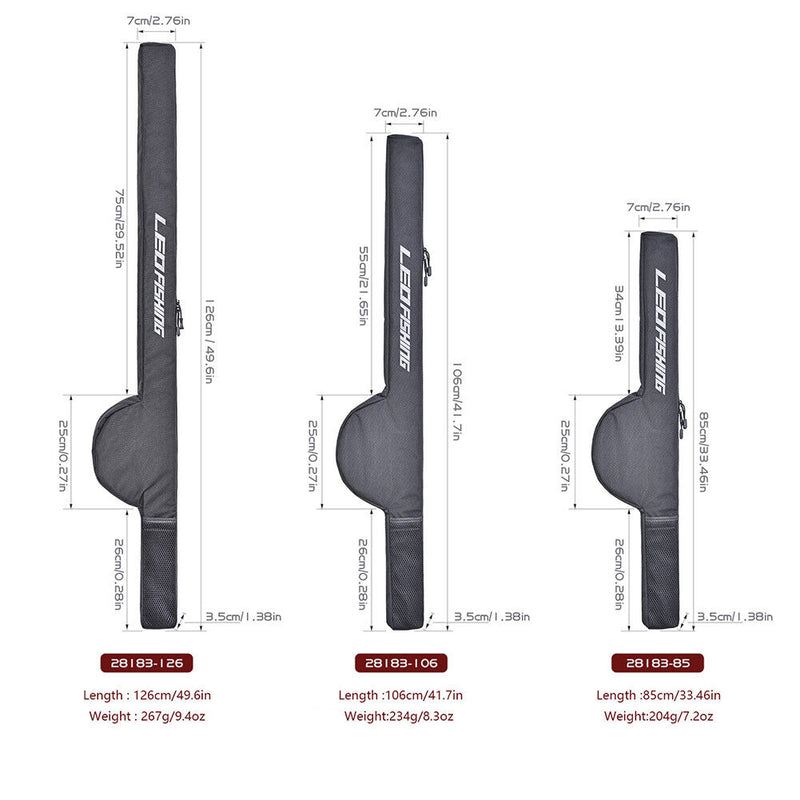 Adjustable Waterproof Fishing Rod Carrier Pole Holder Storage Bags (85cm) Newly