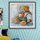 5D DIY Full Drill Round Shape Bear Rhinestone Diamond Drawing Home Decoration