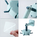 Kitchen Hook Folding Rotable Self Adhesive Cutlery Hang Holder (Blue) Newly