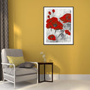 DIY Diamond Painting Red Flower Full Round Drill Rhinestone Home Decorations