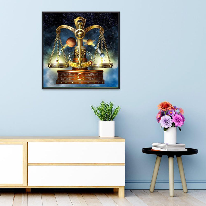 5D DIY Full Drill Diamond Painting Constellation Cross Stitch Kit (Libra) Newly