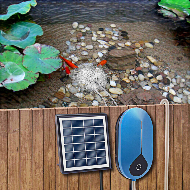 Solar Panel Oxygenator Fish Tank Water Oxygen Pump Aquarium Garden Pond Aer