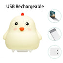 Rechargeable Touch Sensor Silicone Cute Table Lamp Chick Night Lights