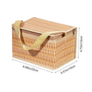 Keep Warm Insulated Lid and Handle Wicker Picnic Basket Rattan Bag Waterproof