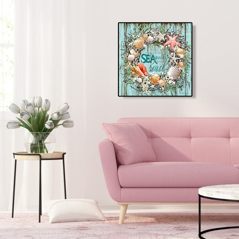 5D DIY Full Drill Diamond Painting Conch Embroidery Mosaic Craft Kit Decor Newly