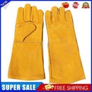 Thick Cowhide Kitchen BBQ Gloves Heat Resistant Barbecue Stove Welding Gloves