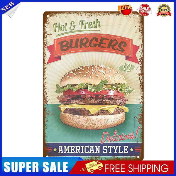 Metal Tin Sign Plaque Wall Still Life Posters Iron Painting for Bar (B)