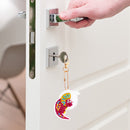 5D DIY Full Special Drill Diamond Painting Keychain Art Pendant(16x7cm)