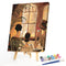 Girl Drinking Coffee Pattern Frameless Digital Paint Hand Painted Oil Picture
