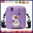 Simple Cartoon Duck Print Shoulder Messenger Bags Women Canvas Crossbody Packs