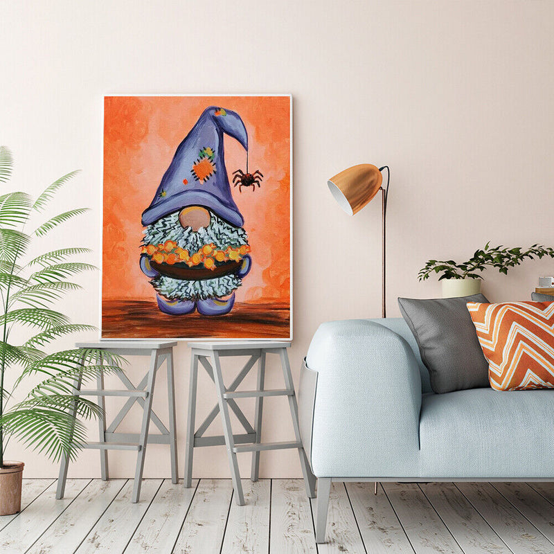 Gnome Old Man Oil Paint By Numbers DIY Picture Kit for Christmas Home Decoration