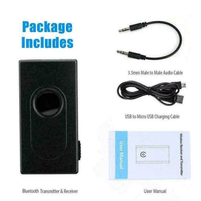 Bluetooth 5.0 Transmitter Receivers 2 In 1 Wireless 3.5mm Jack Adapters Aux Z7D9