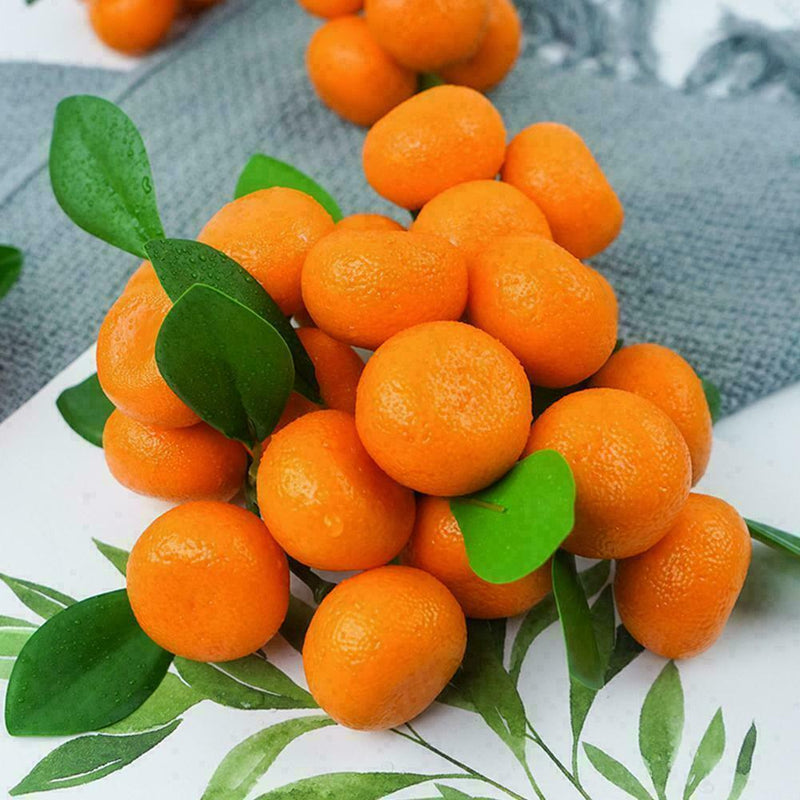 5PCS Realistic Lifelike Artificial Tangerine Fruit Food Home Y7O1 Oranges C8E1