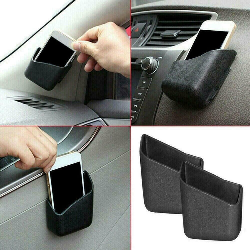 2PC Universal Car Auto Accessories Phone Organizer Bag Boxes Holder Storage J5A5