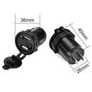 12V/24V Dual Port Car USB Charger Power Adapter with Voltage Meter (Blue)