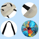 Butterfly Printed Shoulder Shopping Bag Casual Large Tote Handbag (40*40cm)