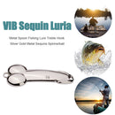 Metal Spoon Fishing Lure Treble Hook 5g Sequins Long Casting Hard Bait Tackle