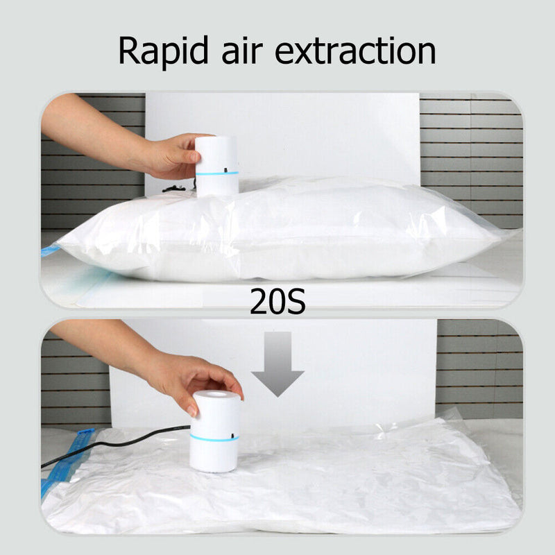 Mini Air Pump Compressed Bag Space Saving for Inflatable Cushions Travel Storage