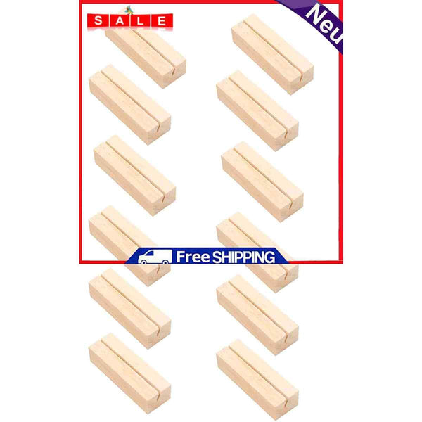 Wood Display Stands - 12pcs Wood Table Number Stand Picture Holder for Tabletop