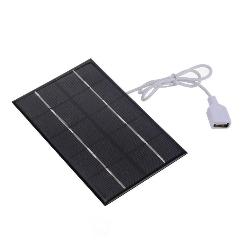 2W 5V USB Solar Panel Charger USB Port Cellphone Use Travel Portable`