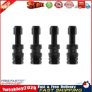 4pcs Car Stainless Steel Clamp-in Tubeless Tyre Tire Wheel Valves (Black) Newly