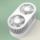 Telescopic Folding Fan Silent Summer Student Desktop Cooling Fan (White)