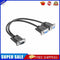 15 Pin VGA Male to 2 Female Y Splitter Cable Monitor Adapter for PC TV