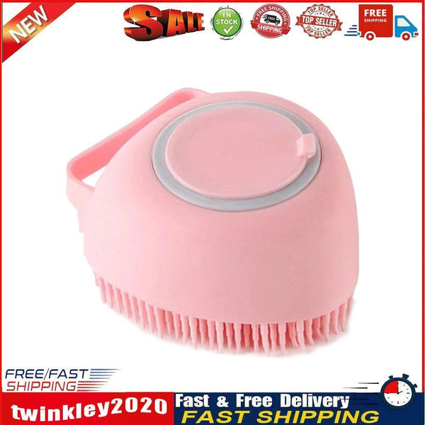 Soft Pet Dog Bath Shower Shampoo Brush SPA Massage Clean Scrubber (Pink) Newly