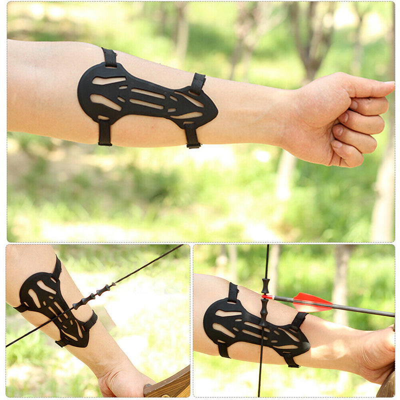 Recurve Bow Rubber Arm Guard Protective Sleeve Shot Training Forearm Protecto