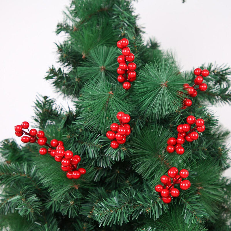 Artificial Red Bird Berry Spray Stem Of Berries Autumn Christmas Decor Xmas.