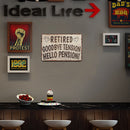 Retro Pension Letter Metal Plate Painting for Bar Pub Tin Plaques Wall Sign