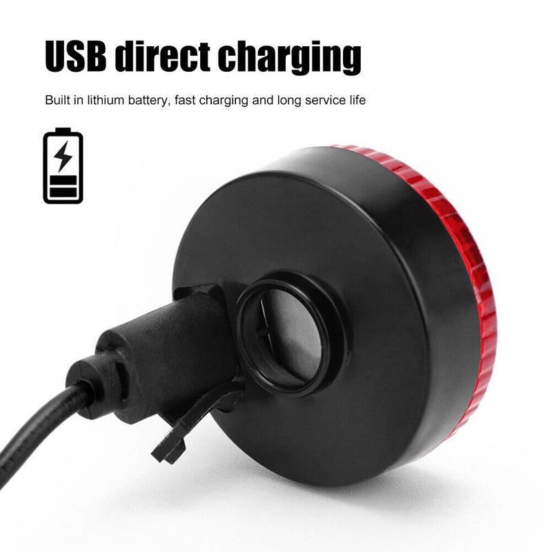 Bike LED USB Rechargeable Headlight Taillight Set Bicycle Front Back Light Newly
